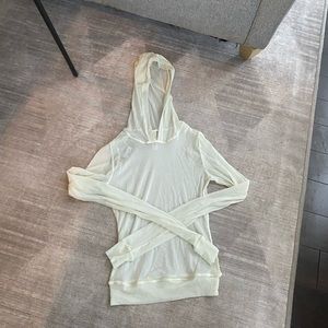 Skims summer mesh hoodie in bone